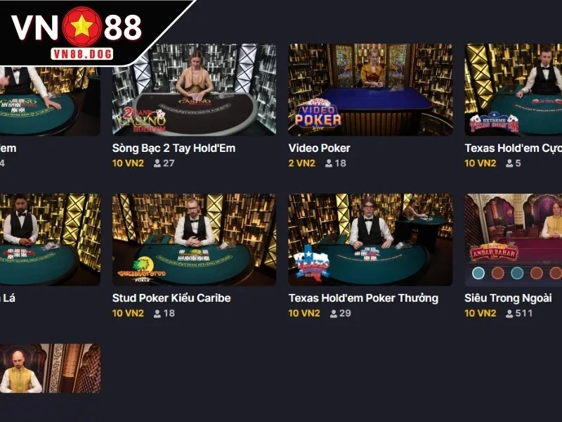Giới thiệu tổng quan về poker tại VN 88