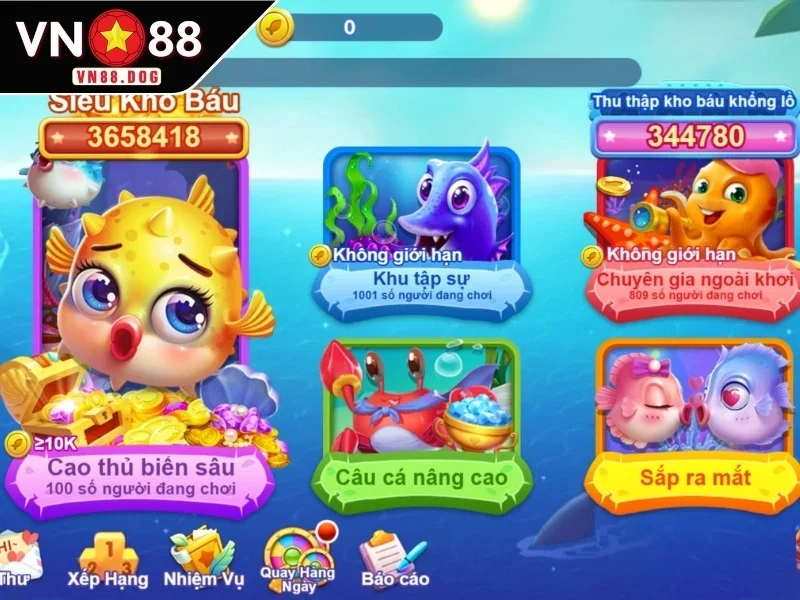 Hướng dẫn chinh phục săn cá trực tuyến tại VN88